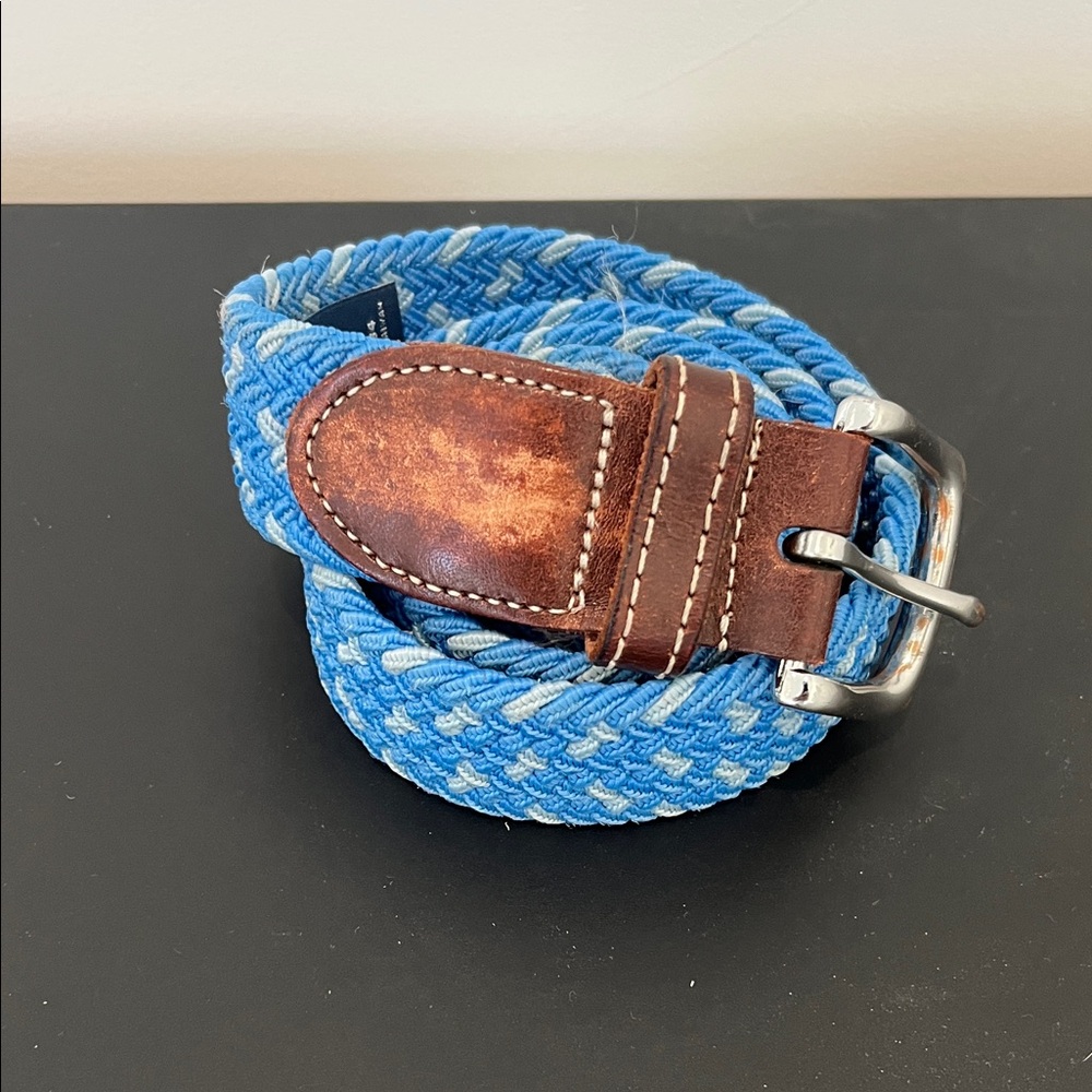 Vineyard Vines Blue and Brown Braided Belt